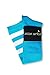 Colored Knee High Tube Socks with Colored Stripes (Neon Blue with White Stripes)