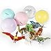 Dinosaur Building Block with Colorful Ball,Plastic Dinos Action Figures for Easter Gift Basket Fillers Surprise Egg with Coin Bank,Dino Playset for Boys Girls Aged 4,5,6,7,8,9