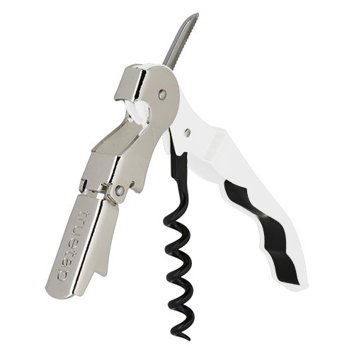 True 2228 Truetap Double-Hinged Corkscrew, 4.75" Height, 1" Width, 0.5" Length, White (Pack of 12) - Thumbnail 3