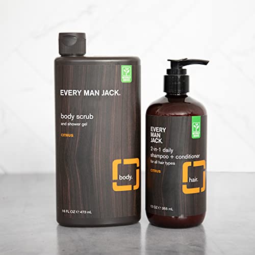 Every Man Jack 2 in 1 Daily Shampoo + Conditioner Twin Pack Citrus