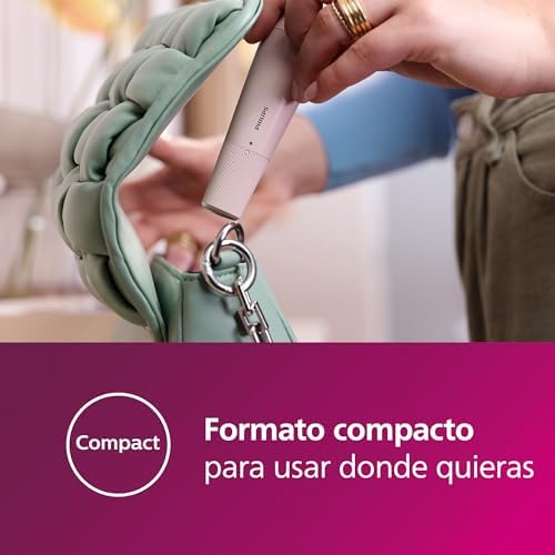depiladora facial serie 5000, depiladora personal para mujer, sin cable y compacta, con cabezal hipoalergénico, eliminación del vello facial suave y rápida, retoques fáciles, modelo BRR454/00