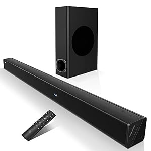 PHEANOO Sound Bar with Subwoofer, TV 2.1 CH Soundbar, Superior Surround Sound System, Works with 4K & HD & Smart TV…