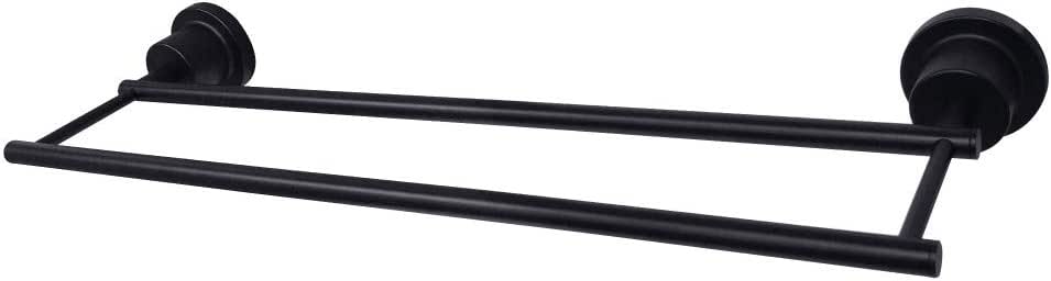 Kingston Brass BAH821318MB Barra de toalla doble de 46 cm, matte black