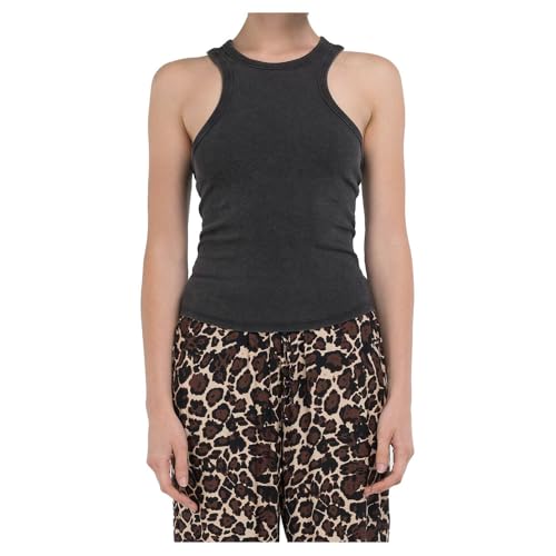 Replay Damen W3148 Trägershirt Cami Shirt, 099 Blackboard, S EU