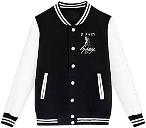 LIALUER Cool G-Eazy Teenager Baseball Jacket Uniform V Sweater Coat