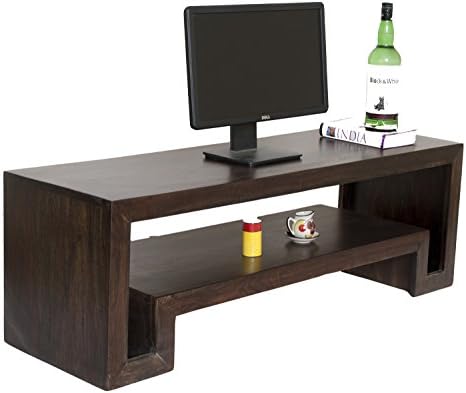 Daintree Hema Solid Wood TV Entertainment Unit (Dark Walnut Finish)