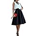 WANGSCANIS Elegant Ladies 2 Piece Set White Top and Bubble Midi Skirt
