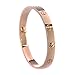 Y.S.M.Y Love Bracelet-Only I Can Unlock Your Heart(19CM For Mens Rose Gold)
