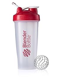 Paquete de 2 botellas mezcladoras clásicas Blender Bottle, con presilla en la parte superior, de 28 onzas (los colores pueden variar), 28-oz, paquete de 3, negro, azul, rojo, (Blue, Red and Black)