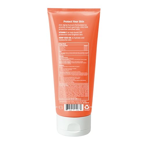 HEMPZ DAILY BODY SUNSCREEN SPF 50, SWEET PINEAPPLE AND HONEYMELON, REEF SAFE, VEGAN, DERMATOLOGIST TESTED, 6 OZ