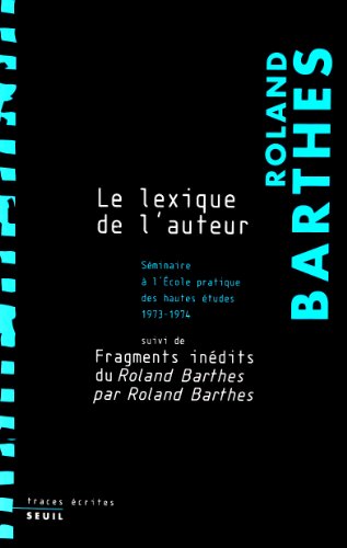 Le  lexique de l'auteur