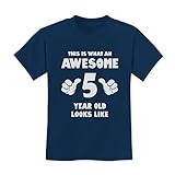 TeeStars - This Is What an Awesome 5 Year Old Looks Like Funny Kids T-Shirt