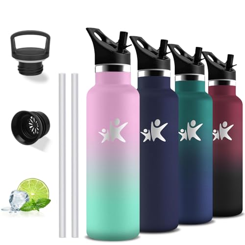 Insulated Water Bottle, 750 ml Water Bottle, BPA Free, Water Bottle with Straw, Leakless, Thermal Bottle, Stainless Steel Water Bottle, Doble Aislamiento, Stainless Steel Water Bottle for Hiking, Gym