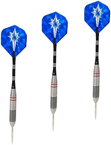 Set of 3 Soft Tip Darts 24 Grams With Magic Wand Flights - Stainless Steel Needles + Great Aluminum Shafts