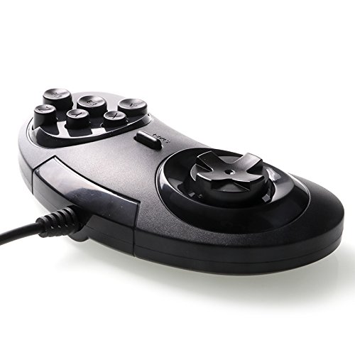 Muicatte USB Gamepad Game Controller with 6 Buttons for SEGA Genesis/MD2 Y1301