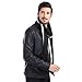 Mansy Mens Classic Cashmere Shawl Winter Warm Long Fringe Striped Tassel Scarf (Black)