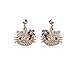 Rose Gold Plated Hello Kitty Multi-color Swarovski Elements Crystal Stud Earrings Fashion Jewelry for Girls