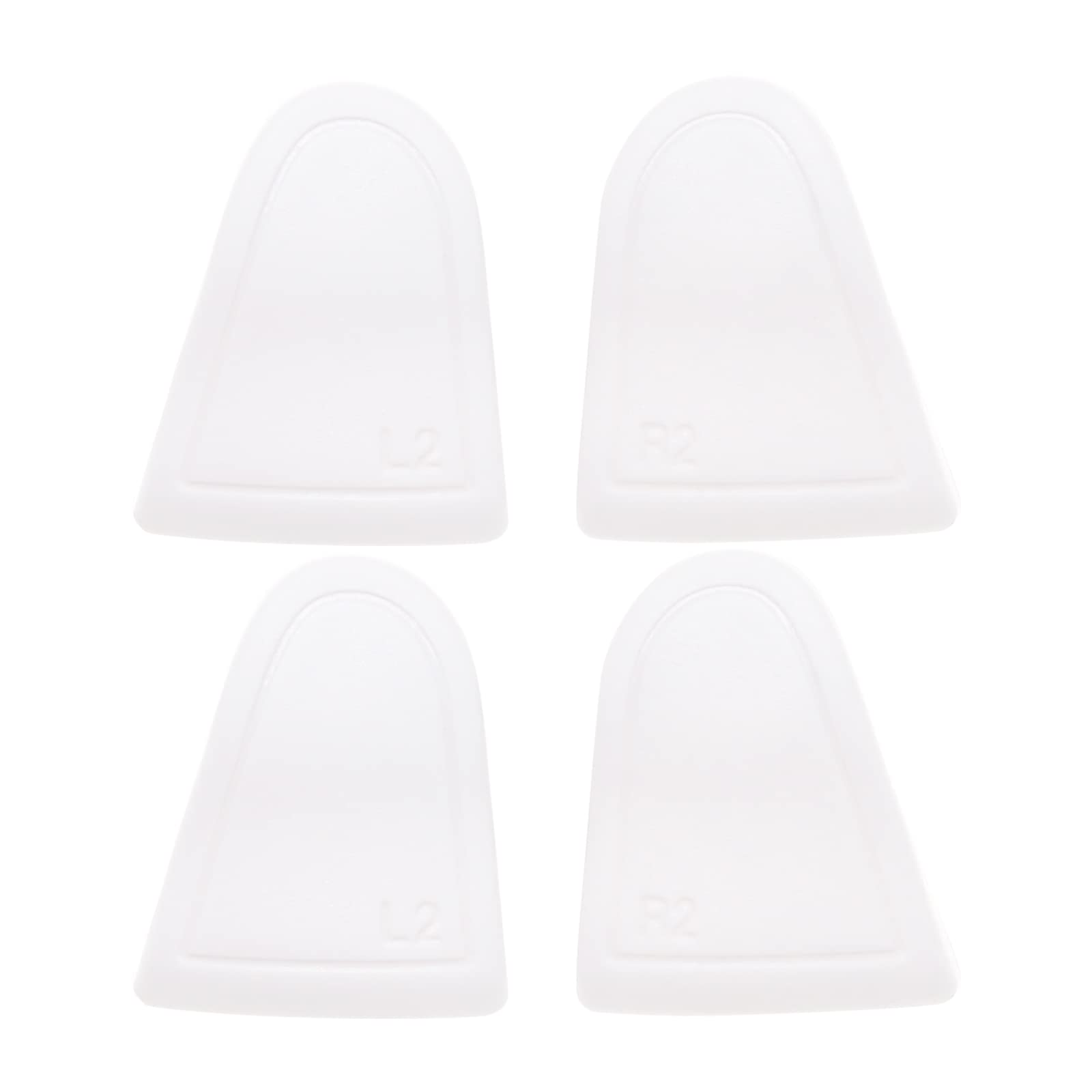 EMSea 2 Pairs Trigger Stop Assistant Buttons Compatible with PS5 Controller L2 R2 Trigger Pad Joystick Extender Triggers Buttons ABS White