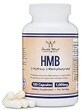 HMB Supplement, 120 Capsules, 1000mg per serving, 500mg per capsule.