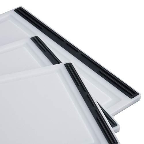 Thirteen Chefs 3 Piece Professional Grade Cutting Board Set, Non Slip Grips, BPA Free and NSF