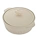 Ayesha Curry Ceramics Dish/Casserole Pan with Lid, 2.5 Quart, French Vanilla