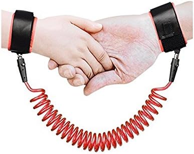 DK FENG Baby Child Anti Lost Wrist Link Safety Velcro Wrist Link, Safety Harness Strap Leash Walking Hand Belt-2.5M (Orange)