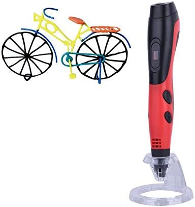 Professional 3D Pen with OLED Display, PLA Filament Support.USB interface (Child Doodle puzzle 3D Drawing Model Making Doodle Arts &amp; Crafts Drawing) , red