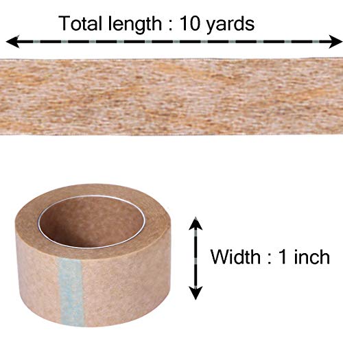 Zehhe 6 Rolls Tan Micropore Tape Breathable Adhesive Gauze Bandage Tape for First-Aid Surgical Incisions Wound Care etc, 1 Inch x 10 Yards,Flexible Stretch Water Resistant