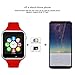 Padgene Bluetooth Smart Watch GSM Phone Watch with Camera for Samsung Nexus HTC Sony and Other Android Smartphones, (Red2)