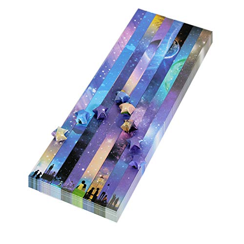 TangTanger 1360 Sheets Origami Paper Stars Beautiful Sky Colors DIY Hand Crafts Origami Lucky Star Paper - Thumbnail 3