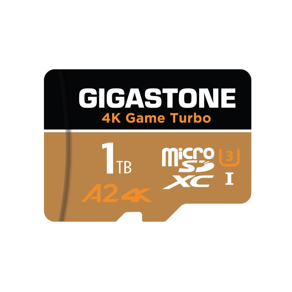 GIGASTONE 1TB Game Turbo Micro SD Card, UHS-I U3 C10 Class 10 Memory Card for Nintendo-Switch 1, 4K UHD Video 100MB/s, with [5-yrs Free Data Recovery]