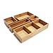 Seville Classics 5-Piece Bamboo Storage Box Set with Dividers, Dark Brown primary