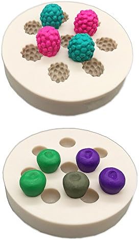 Blueberry Raspberry Fondant Cake Molds & Candy Silicone Molds & Ice Molds - Chocolate Mould - Cake Decorating Supplies - Fondant Silicone Baking Molds M212/M213