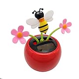 yingyue Cute Creative Dancing Flower Bee Model Solar Powered Swing Toy Car Ornament Home Office Decor Gift