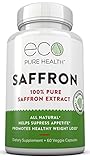 Eco Pure Health Pure Saffron Extract Dietary Supplement â€” Suppresses Appetite and Promotes Healthy Weight Loss â€” All Natural, Gluten Free â€” 60 Veggie Capsules