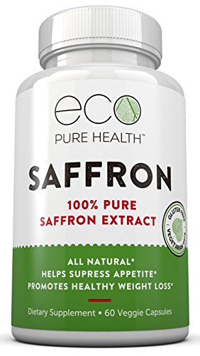 Eco Pure Health Pure Saffron Extract Dietary Supplement â€” Suppresses Appetite and Promotes Healthy Weight Loss â€” All Natural, Gluten Free â€” 60 Veggie Capsules