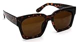 Large Oversized Square Wayfarer Retro Fashion Style Men Women Eyewear Brown Tortoise Sunglasses