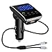 LUTU Bluetooth FM Transmitter for Car, Wireless Radio Adapter Car Kit with Fast Charging Cable 3.1A, Support TF Card Slot USB Flash Drive and Handsfree Calling (Silver)