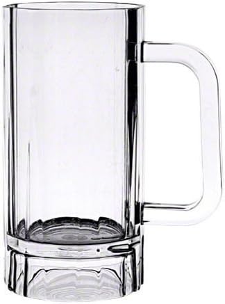 16 Oz. Clear Break Resistant Polycarbonate Beer Mug / Glass with Handle