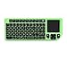 FAVI FE01 2.4GHz Wireless USB Mini Keyboard with Mouse Touchpad, Laser Pointer - USA Version (Warranty) - Green (FE01-GR)