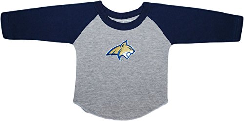 Montana State University Bobcats Baby and Toddler 2-Tone Raglan Baseball Shirt Navy