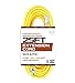 Iron Forge Cable Outdoor Extension Cord 25 Ft - 10 Gauge Heavy Duty Extension Cord, 15 AMP, 10/3 Yellow Power Cable SJTW Weatherproof with 3 Prong