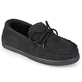 Pindari Mens Faux Suede Moccasin Slippers