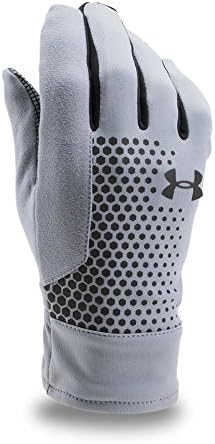 Under Armour Mens Threadborne Run Glove, Steel (035)/Silver, Large