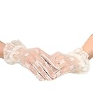 AbaoWedding Women's Lace Floral Elegant Wedding Bride Evening Party Gloves (Ivory)