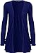 WearAll Women's Long Sleeve Pocket Cardigan - Electric Blue - US 8-10 (UK 12-14)