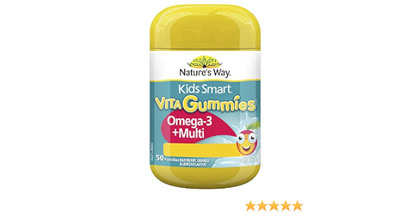 Amazon.com: Nature 's Way Kids Smart Vita Gummies Omega-3 + Multi 50  Pastilles, 1 : Salud y Hogar