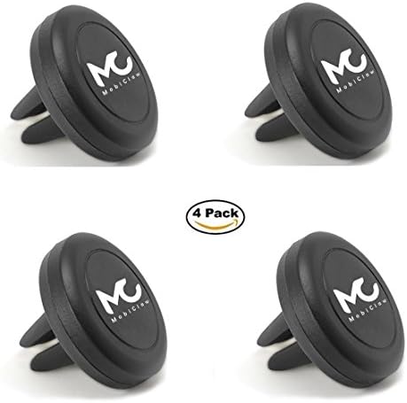 Magnetic Phone Mount - Magnetic Car Phone Holder With Air Vent Clip for Any Smartphone - Value 4 Pack For Use In Multiple Cars For Driver and Passenger - By OLIVIA &amp; AIDEN(4 - Pack)