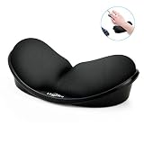 LINGSFIRE Memory Foam Mouse Wrist Rest Keyboard Wrist Rest Pad Anti-skid Mousepad Support Wrist Rest Mat for Office Computer Laptop Mac- Durable Comfortable Lightweight Easy Typing Pain Relief (Black)