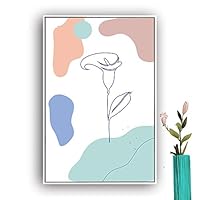 Framed Canvas Wall Art Picasso Poster Print of Woman Canvas Prints Home Artwork Decoration for Living Room,Bedroom - 16x24 inches